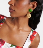 Dolce&Gabbana DG crystal-embellished clip-on earrings