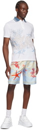 Versace Blue Barocco Sea Shorts