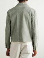 Stòffa - Suede Bomber Jacket - Green