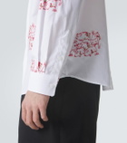 Simone Rocha Embroidered cotton poplin shirt