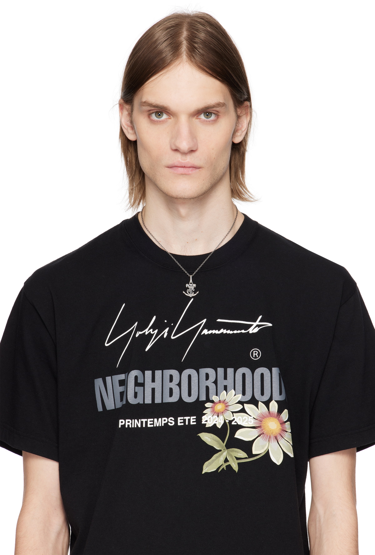 YOHJI YAMAMOTO Silver Snake Anchor Pendant Necklace