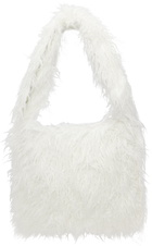 We11done White Faux-Fur Bag