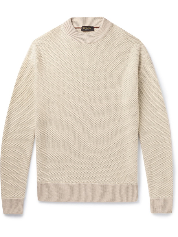 Photo: LORO PIANA - Linen and Cashmere-Blend Sweater - Neutrals