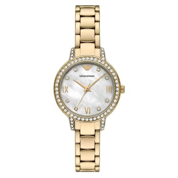 Photo: Armani Cleo Quartz Crystal Mother of Pearl Dial Ladies Watch AR11652