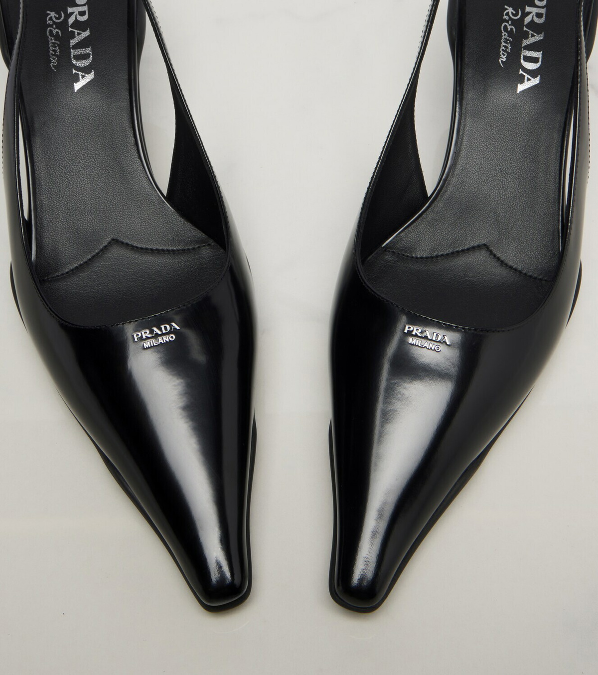 Prada Leather slingback pumps