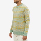 NN07 Men's Hugo Patterned Crew Knit in Dusty