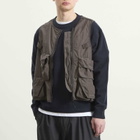 Stone Island Men's Cotton Nylon Micro Ripstop Utility Vest in Charcoal