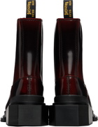 Dr. Martens Black & Burgundy Maybole Square Toe Chelsea Boots
