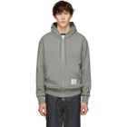 Thom Browne Grey Center-Back Stripe Loopback Hoodie