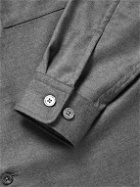 Hugo Boss - Nolan Virgin Wool-Blend Flannel Overshirt - Gray