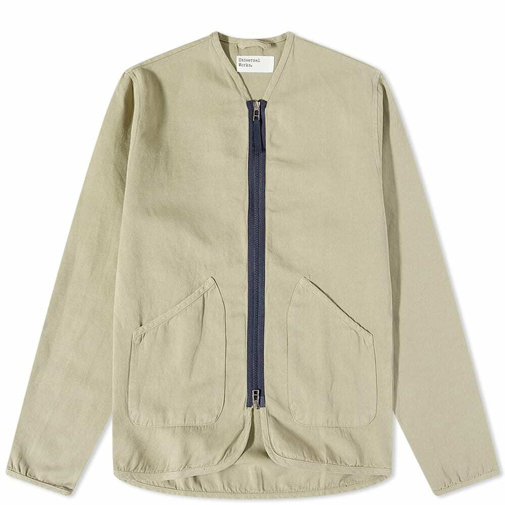 Photo: Universal Works Men's Zip Liner Jacket in Sand