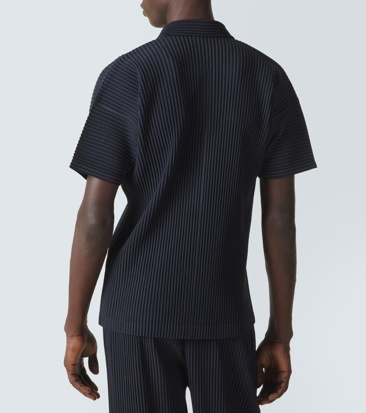 Homme Plissé Issey Miyake Basics pleated polo shirt