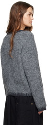 OPEN YY Gray Shaggy Cardigan