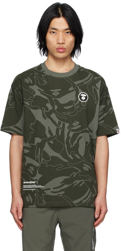 Photo: AAPE by A Bathing Ape Khaki Now Camouflage T-Shirt