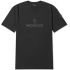 Moncler Men's Text Logo T-Shirt in Black