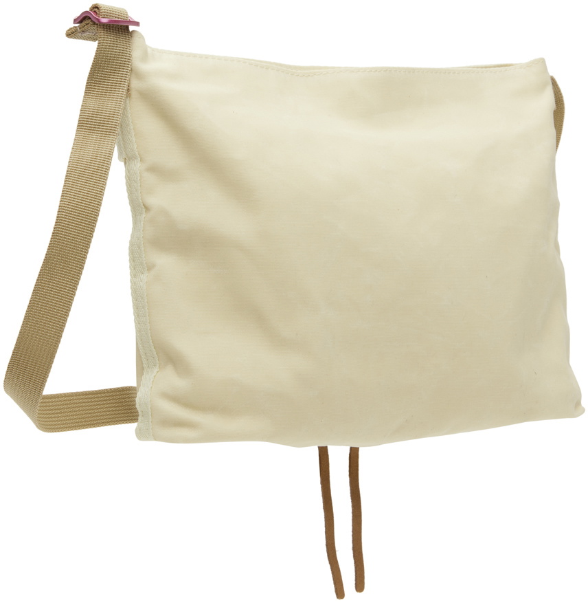 Acne Studios Beige Waxed Messenger Bag