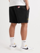 Nike - Sportswear Logo-Embroidered Cotton-Blend Jersey Drawstring Shorts - Black