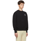 AMI Alexandre Mattiussi Black Embroidered Logo Sweatshirt