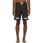 John Elliott Black Yamaha Edition Logo Swim Shorts