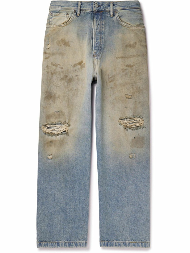 Photo: Acne Studios - 1989 Penicillin Straight-Leg Distressed Jeans - Blue
