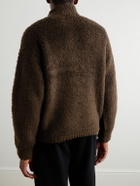 Auralee - Boa Wool-Blend Bouclé Half-Zip Sweater - Brown