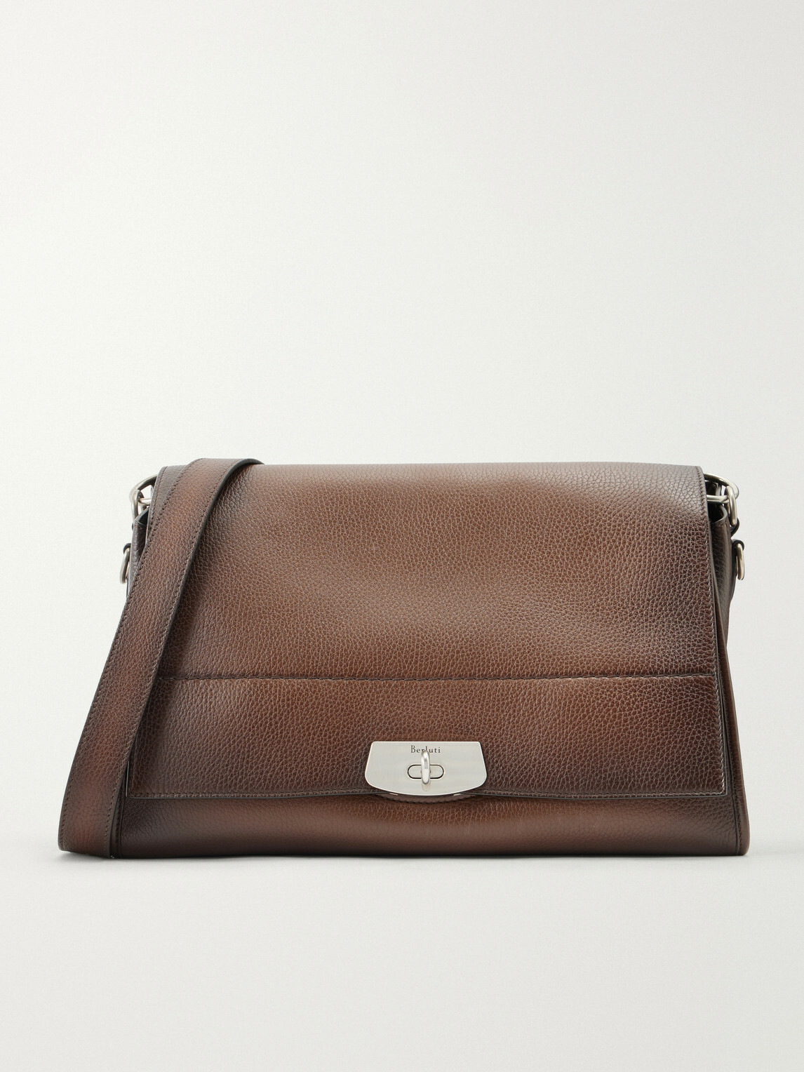 Berluti - E'Mio Duo Full-Grained Leather Messenger Bag - Brown