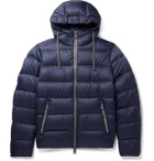 Herno - Quilted Shell Down Hooded Jacket - Blue