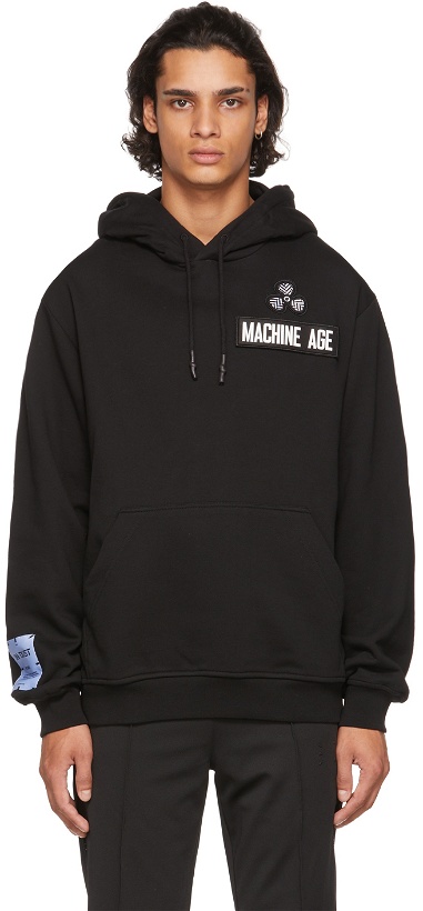 Photo: MCQ Black Patch Relaxed Hoodie