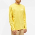 Jacquemus Men's Classic Logo Long Sleeve T-Shirt in Yellow