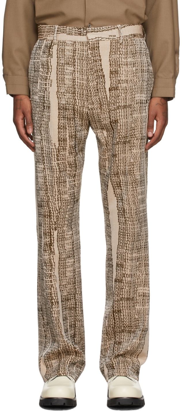 【美品】Acne Studios Beige Logo SuitTrousers Acne Studios Beige Logo Suit Trousers Acne Studios