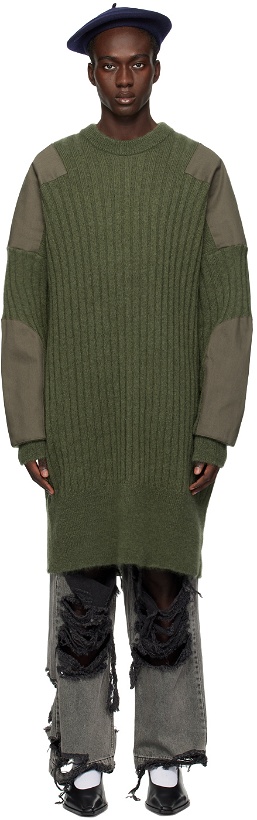 Photo: VAQUERA Green Paneled Sweater