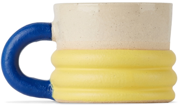 Photo: Milo Made Ceramics SSENSE Exclusive Off-White & Yellow Lumpy Mug