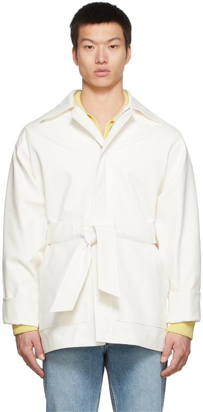 Photo: Recto Off-White Cotton Belted Jacket