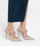 Jimmy Choo - Bing 100 glitter tulle mules