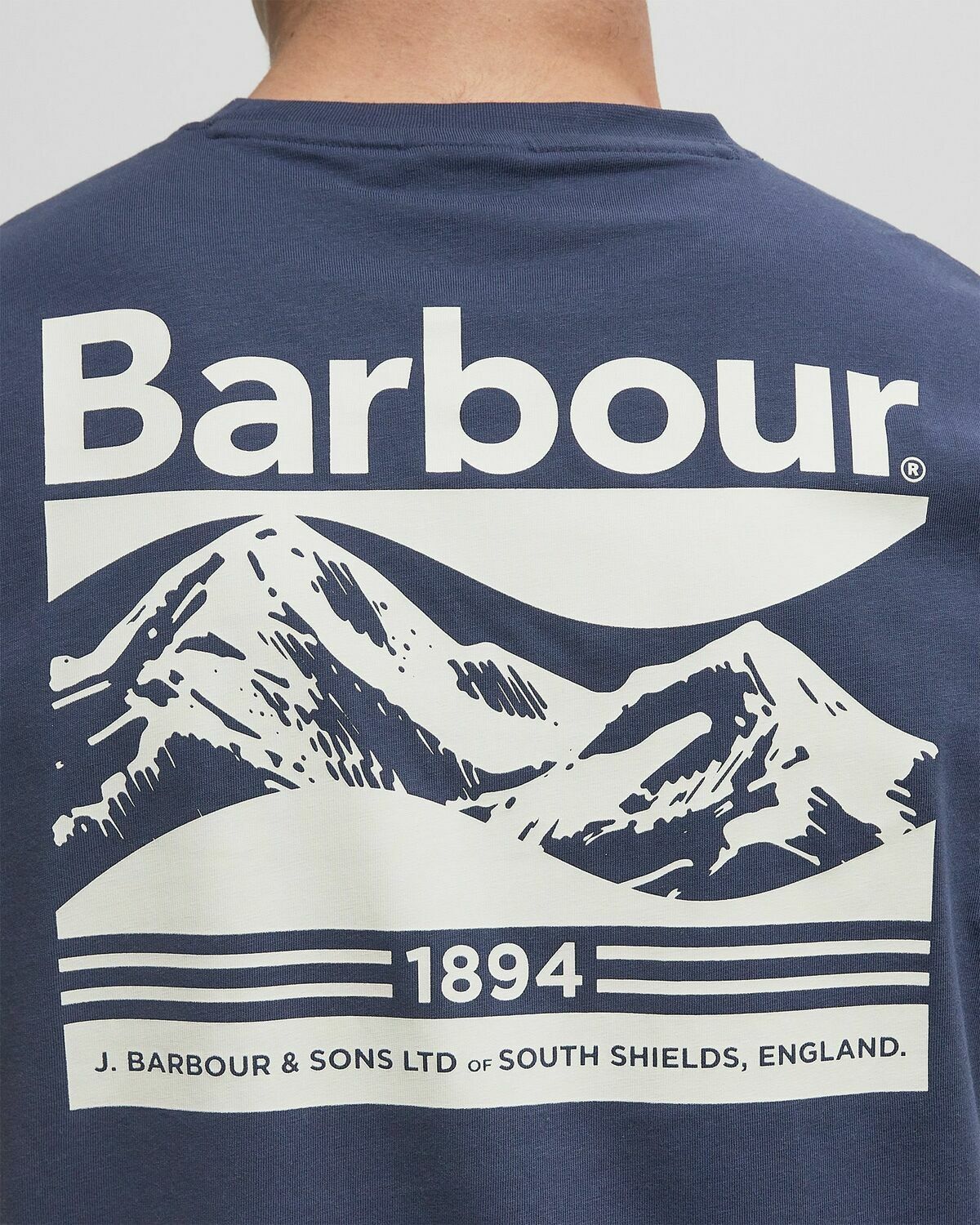 Barbour Camber Graph Tee Blue Mens Shortsleefe