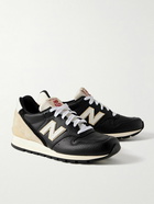 New Balance - Aimé Leon Dore 996 Suede and Rubber-Trimmed Leather Sneakers - Black