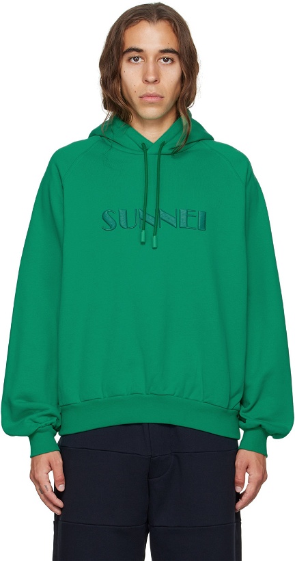 Photo: Sunnei Navy Embroidered Hoodie