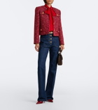 Valentino Garavani Rockstud Spike Medium suede top-handle bag