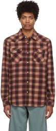 Noon Goons Brown Calico Western Flannel Shirt