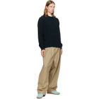 Maison Margiela Navy Virgin Wool Crewneck Sweater