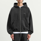 Cole Buxton Men's Mini Logo Zipped Hoodie in Vintage Black