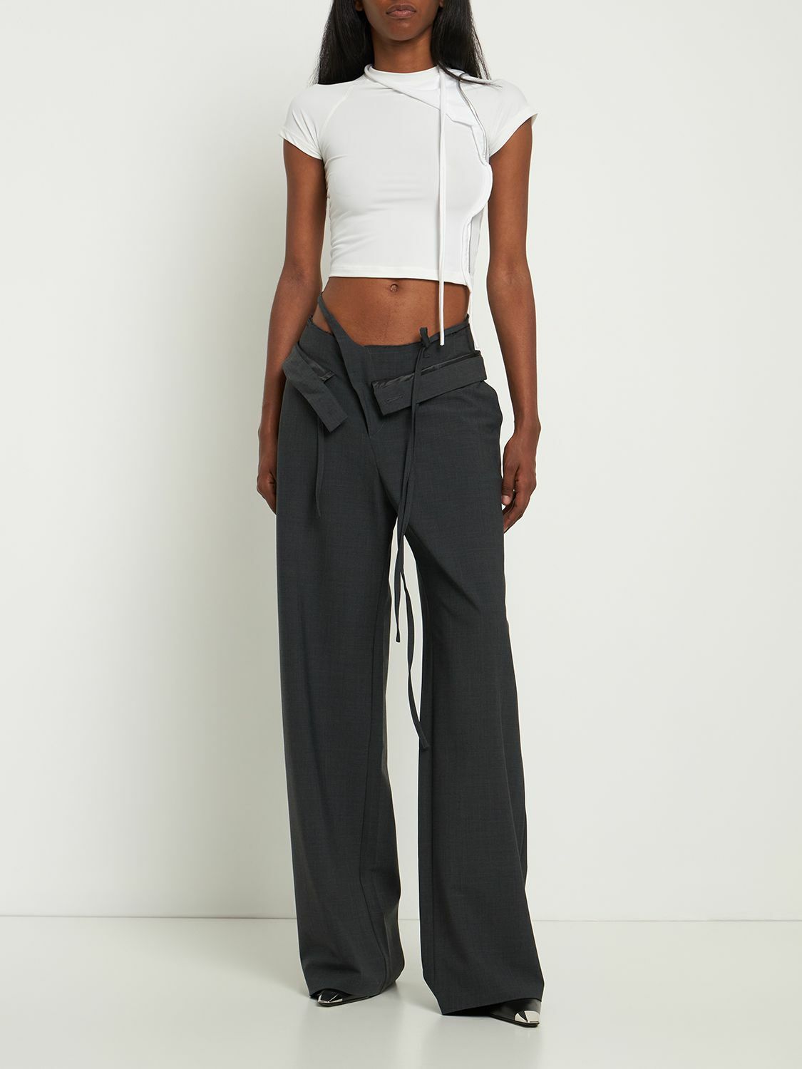 OTTOLINGER Double Fold Wool Blend Suit Pants Ottolinger