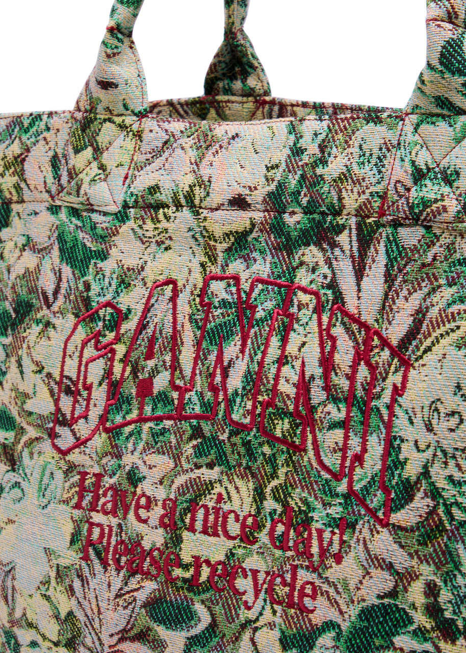 Ganni Jadeite Xxl Reversible Tapestry Shopper Tote bag - Multicoloured - One Size