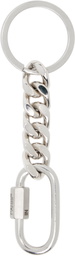 IN GOLD WE TRUST PARIS Silver Curb Chain Keychain