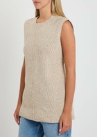 Calvin Klein Iggy Knit Silk top Beige