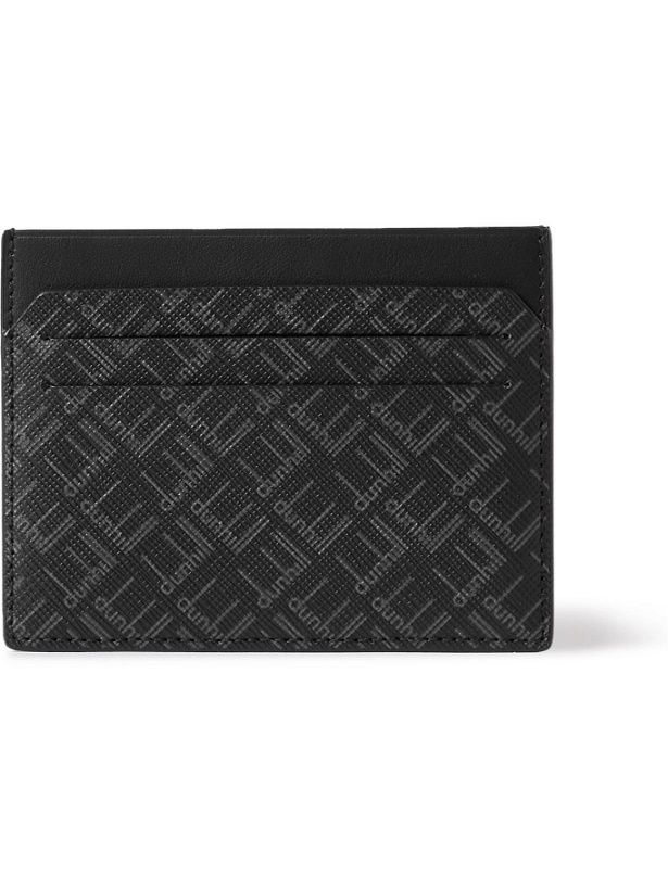 Photo: DUNHILL - Logo-Print Textured-Leather Cardholder