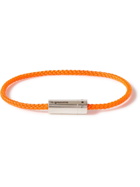 LE GRAMME - 5g Braided Cord and Sterling Silver Bracelet - Orange