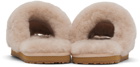 Mou Pink 2-Stripes Shearling Slippers
