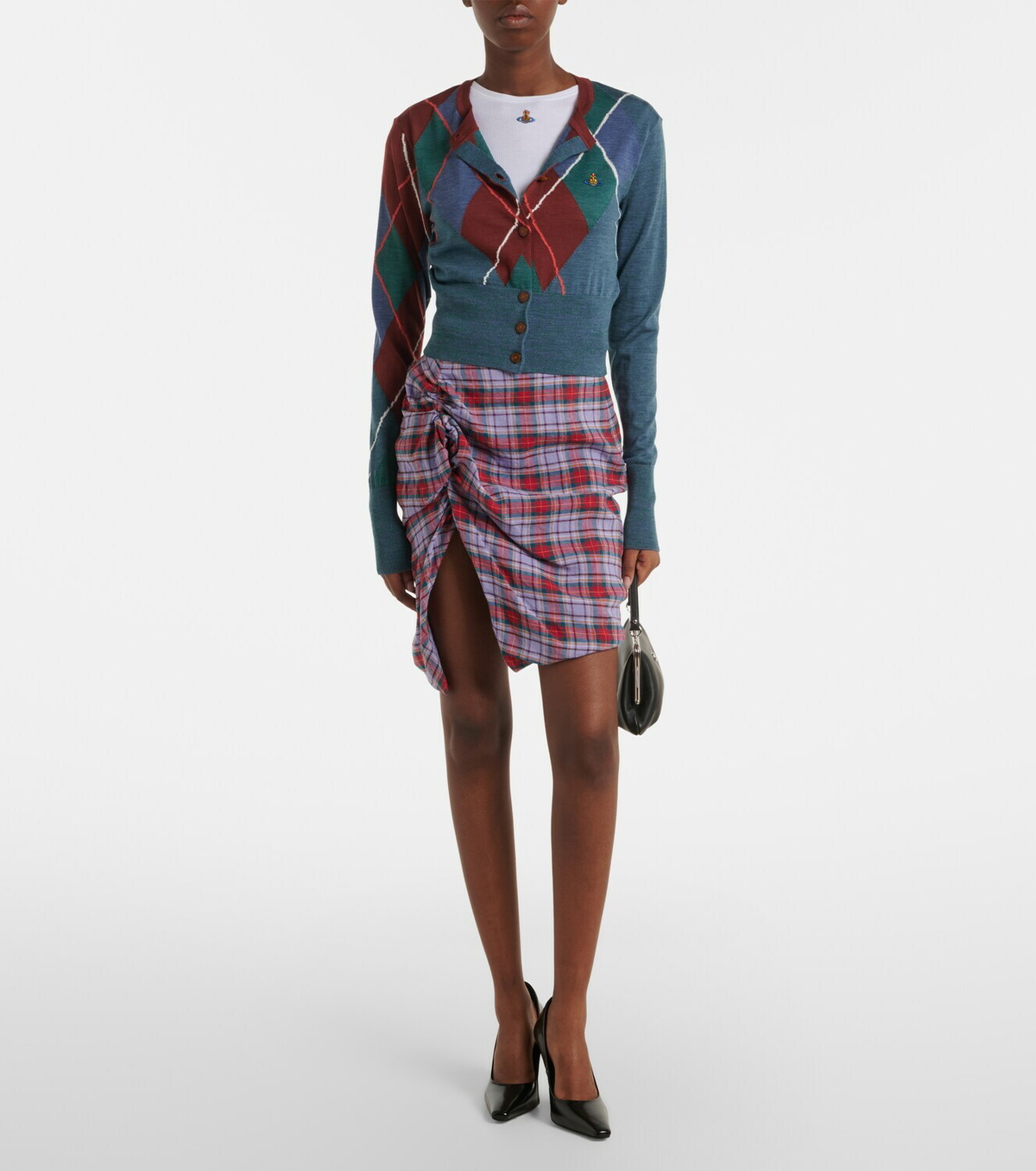 Vivienne Westwood Argyle wool and cotton cardigan