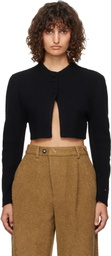 ADER error Black Cropped Cardigan